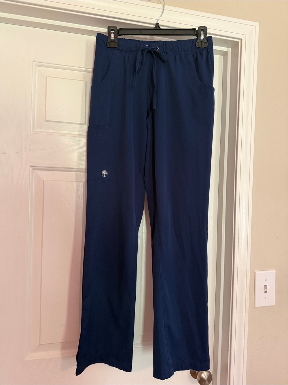 healing hands Navy Drawstring Scrub Joggers